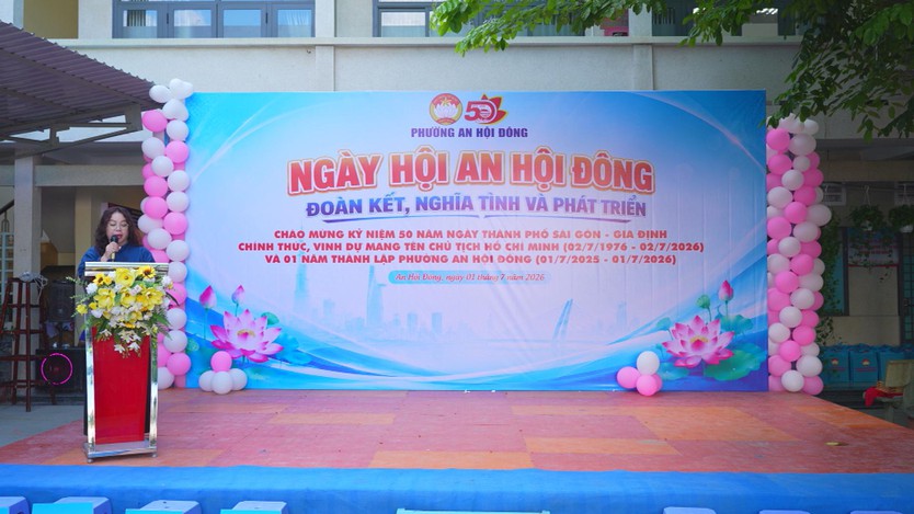 Ấm lòng "Phiên chợ 0 đồng" hỗ trợ hộ cận nghèo tại phường An Hội Đông - Ảnh 1.