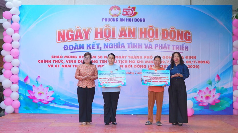Ấm lòng "Phiên chợ 0 đồng" hỗ trợ hộ cận nghèo tại phường An Hội Đông - Ảnh 3.