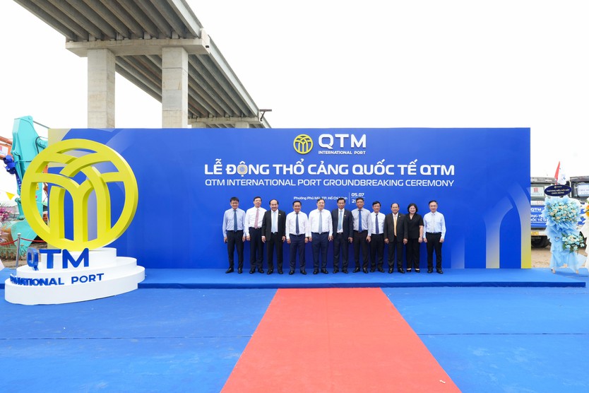 Động thổ cảng quốc tế QTM gần 6.900 tỷ đồng tại cụm Cảng Cái Mép - Thị Vải - Ảnh 1.