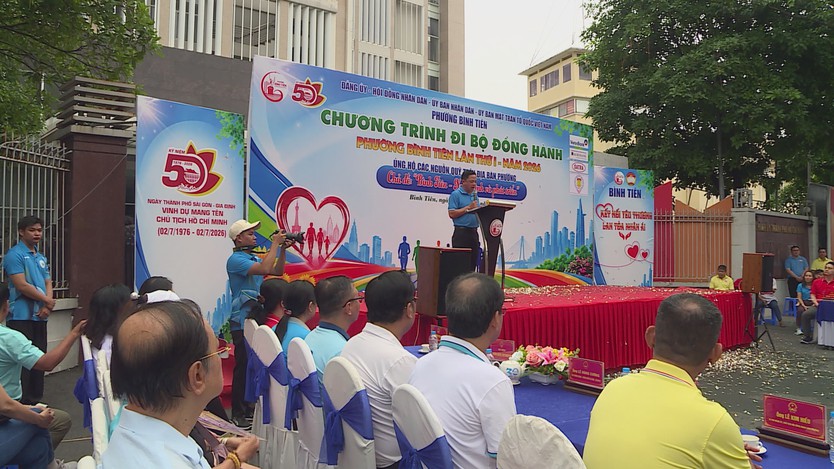 Phường Bình Tiên phát động đi bộ đồng hành, chung tay chăm lo an sinh xã hội - Ảnh 1.