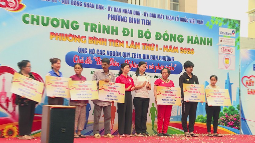 Phường Bình Tiên phát động đi bộ đồng hành, chung tay chăm lo an sinh xã hội - Ảnh 5.