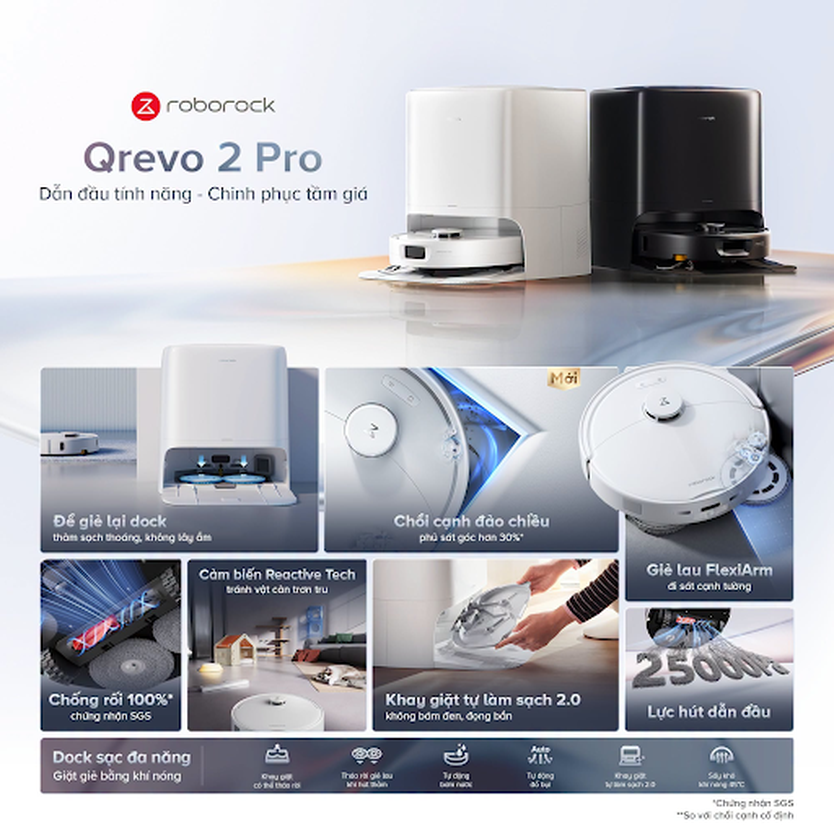 Roborock ra mắt Qrevo 2 Pro: Đưa trải nghiệm robot hút bụi flagship đến gần hơn với gia đình Việt  - Ảnh 1.