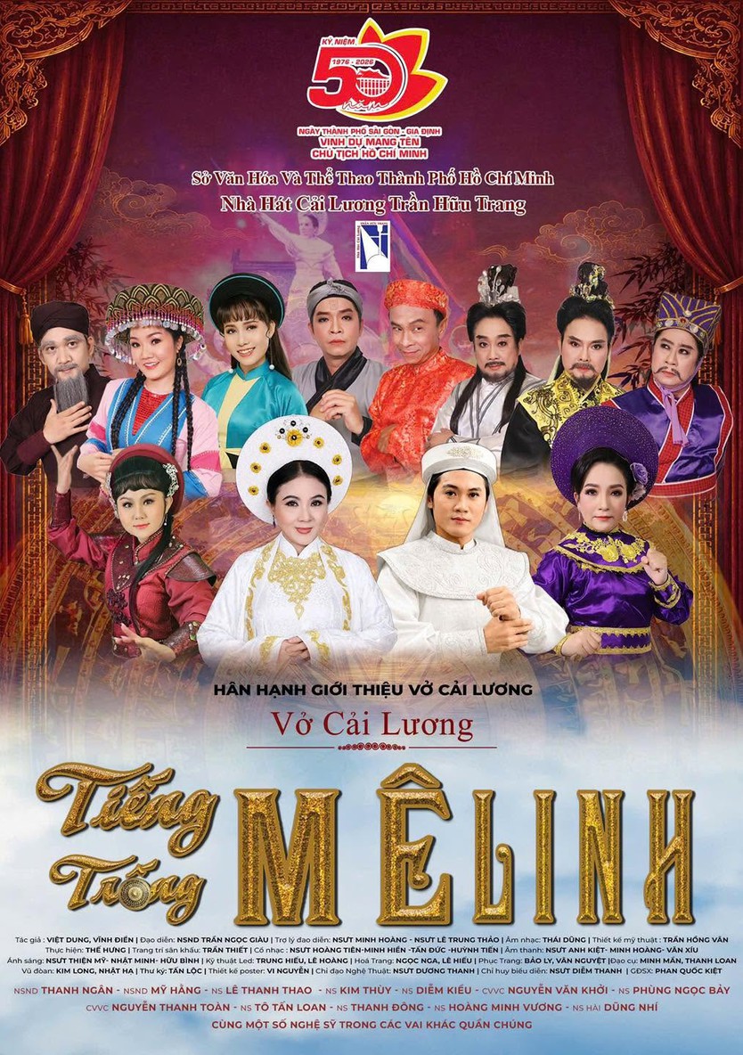 Xem Tiếng Trống Mê Linh miễn phí tại Nhà hát Cải lương Trần Hữu Trang - Ảnh 1.
