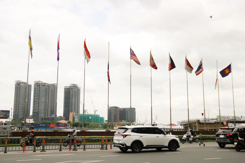 TP. Hồ Chí Minh treo cờ rủ Quốc tang tưởng niệm Chủ tịch Quốc hội Lào - Ảnh 11.