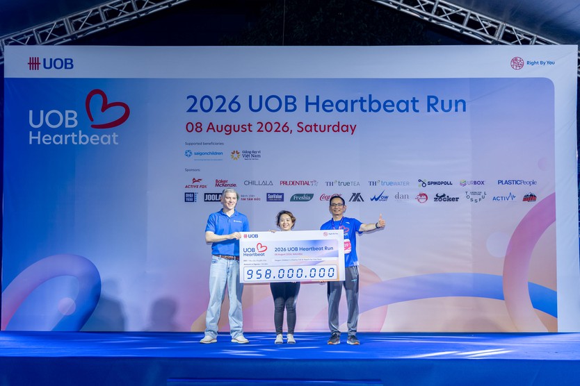 Giải chạy UOB Heartbeat Run 2026 gây quỹ hơn 950 triệu đồng hỗ trợ giáo dục số cho trẻ em - Ảnh 2.