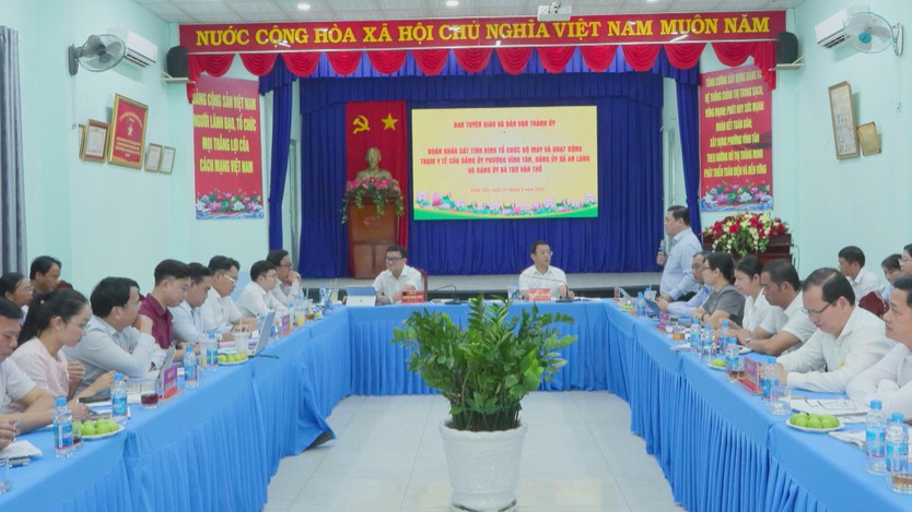 Đoàn công tác Ban tuyên giáo và dân vận Thành ủy khảo sát hoạt động trạm y tế cấp xã  - Ảnh 3.