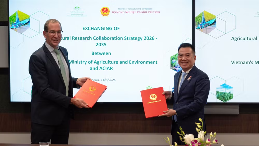 Việt Nam-Australia tăng cường hợp tác nghiên cứu nông nghiệp hỗ trợ chuyển đổi xanh, bền vững và thích ứng biến đổi khí hậu - Ảnh 1.