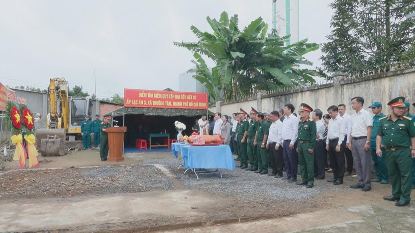 Nỗ lực tìm kiếm hài cốt 5 liệt sĩ hy sinh trong kháng chiến chống Mỹ - Ảnh 1.