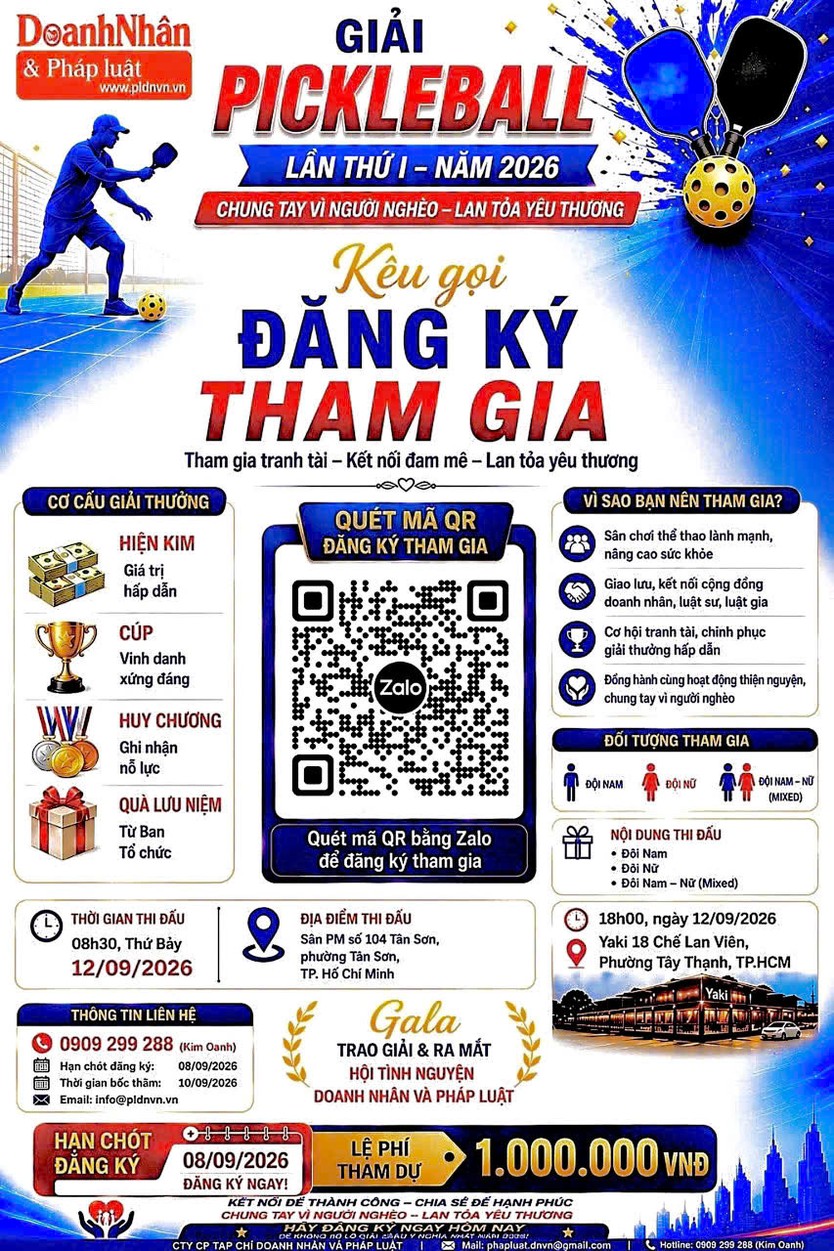 Giải Pickleball lần thứ I - năm 2026: Kết nối đam mê, lan tỏa giá trị nhân văn- Ảnh 6.