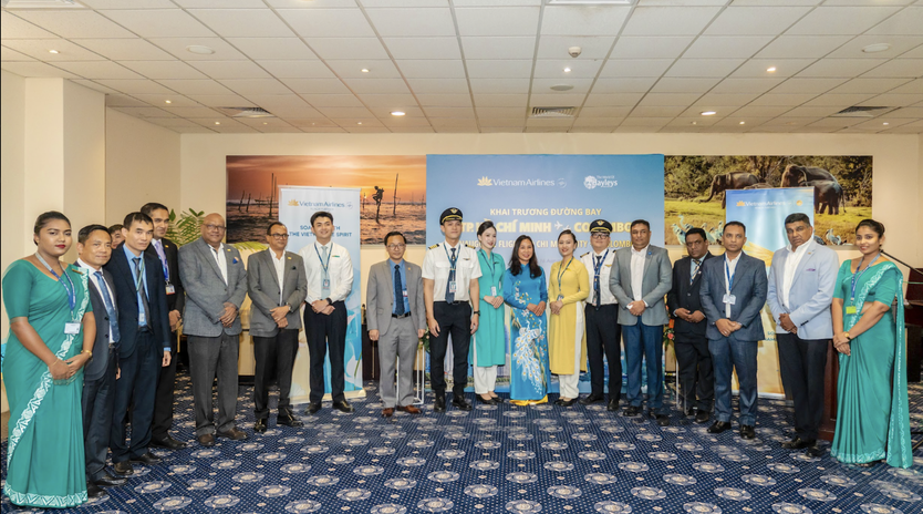 Vietnam Airlines chính thức khai trương đường bay TP. Hồ Chí Minh - Colombo - Ảnh 1.