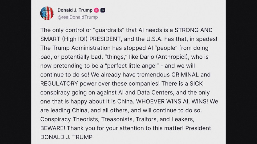 Tổng thống Trump bác cảnh báo về rủi ro A.I. - Ảnh 1.
