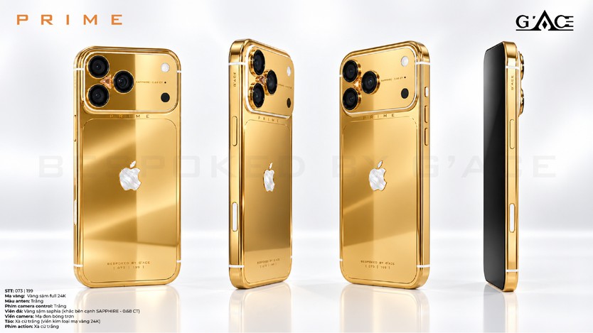 Nhà chế tác Thắng Eric công bố iPhone 18 Pro Bespoke đầu tiên thế giới: Bộ sưu tập G'Ace Prime cùng tuyệt tác Master Diamond- Ảnh 3.