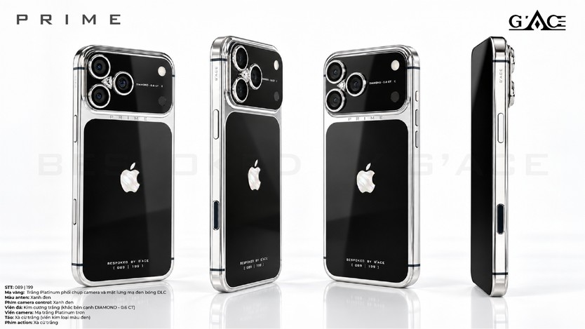 Nhà chế tác Thắng Eric công bố iPhone 18 Pro Bespoke đầu tiên thế giới: Bộ sưu tập G'Ace Prime cùng tuyệt tác Master Diamond- Ảnh 4.