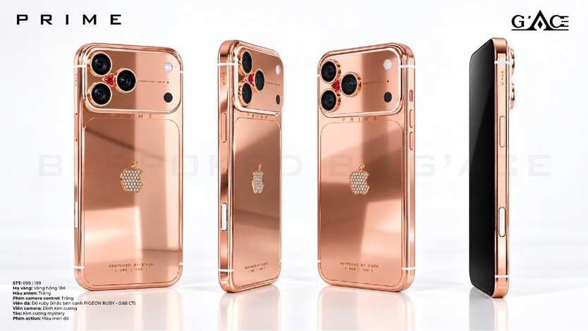 Nhà chế tác Thắng Eric công bố iPhone 18 Pro Bespoke đầu tiên thế giới: Bộ sưu tập G'Ace Prime cùng tuyệt tác Master Diamond- Ảnh 2.
