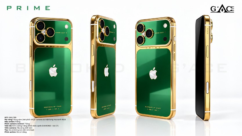 Nhà chế tác Thắng Eric công bố iPhone 18 Pro Bespoke đầu tiên thế giới: Bộ sưu tập G'Ace Prime cùng tuyệt tác Master Diamond- Ảnh 1.