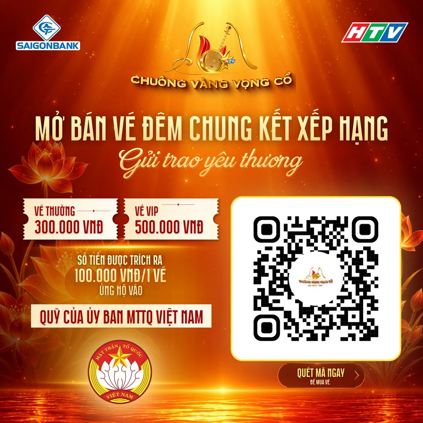 Mở bán vé đêm Chung kết xếp hạng Chuông vàng vọng cổ 2026 - Ảnh 1.
