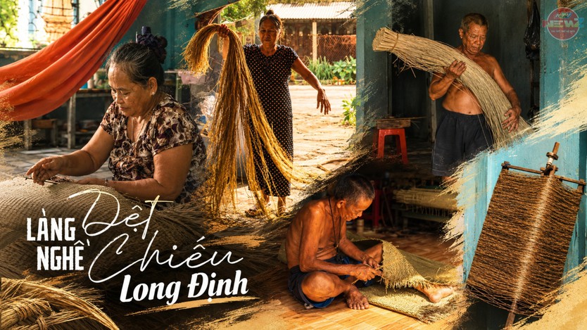 Làng chiếu Long Định – giữ nghề qua từng sợi cói - Ảnh 1.