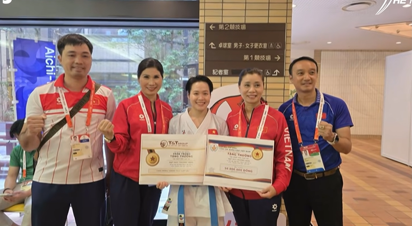 Karate Việt Nam giành HCV Kata đồng đội nữ tại ASIAD 20 - Ảnh 6.