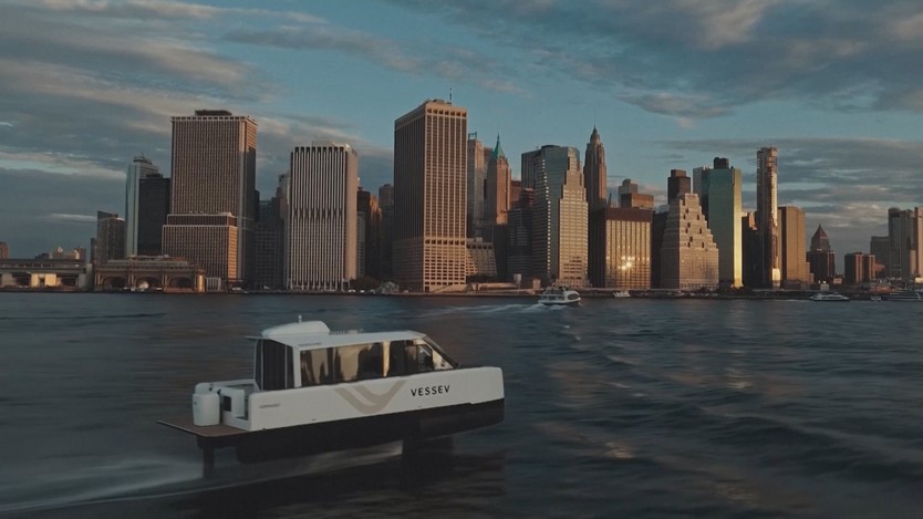 Vessev 9 - tàu cánh ngầm chạy điện đầu tiên ở New York - Ảnh 1.
