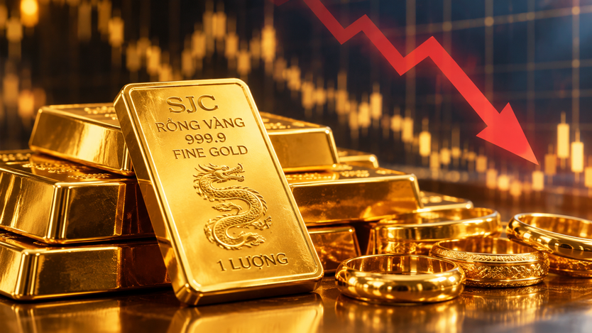 Giá vàng giảm mạnh 3,2 triệu đồng/lượng | NewZMoney- Ảnh 1.