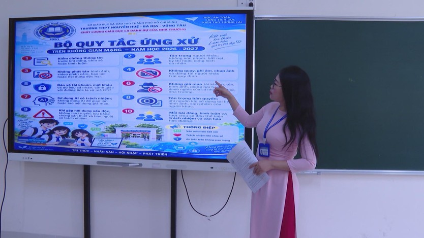 Trường học xây dựng quy tắc ứng xử văn minh trên không gian mạng - Ảnh 2.