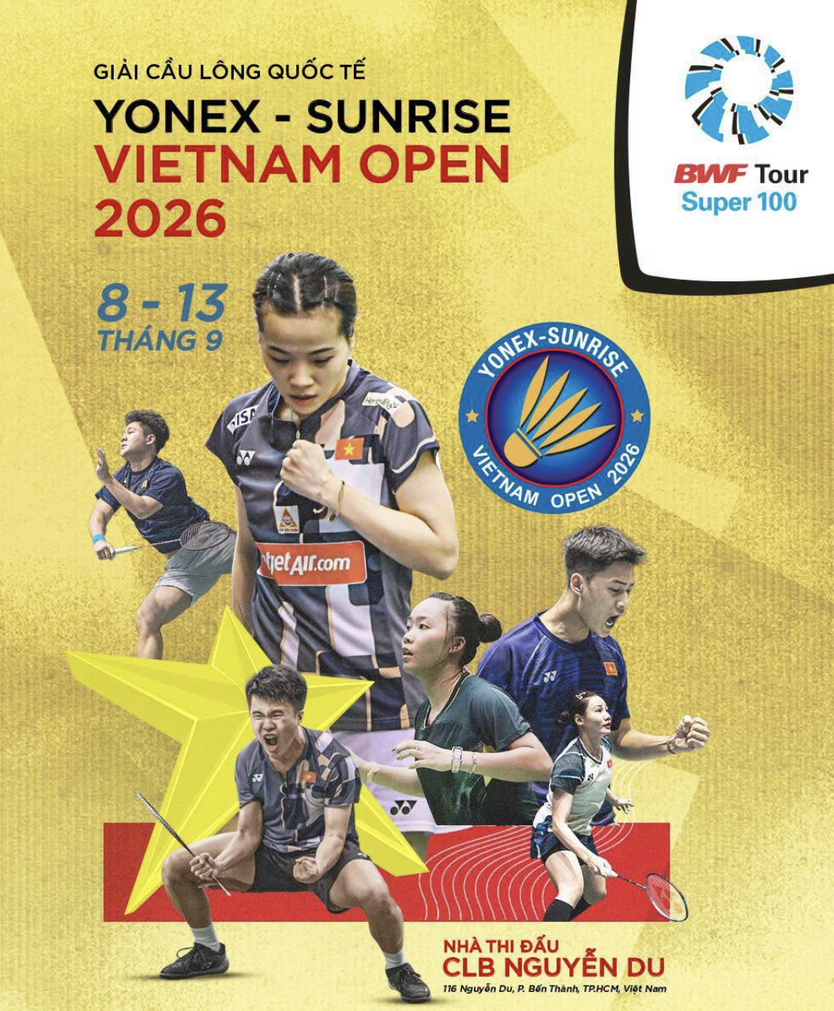 Yonex Sunrise Vietnam Open 2026 nâng tầm quốc tế - Ảnh 1.