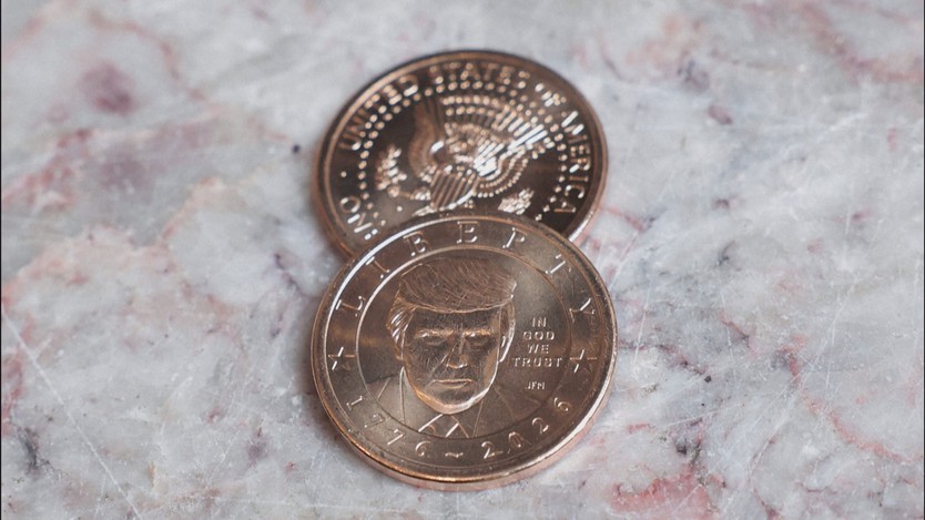 Mỹ phát hành đồng xu 1 USD có hình ông Trump - Ảnh 1.