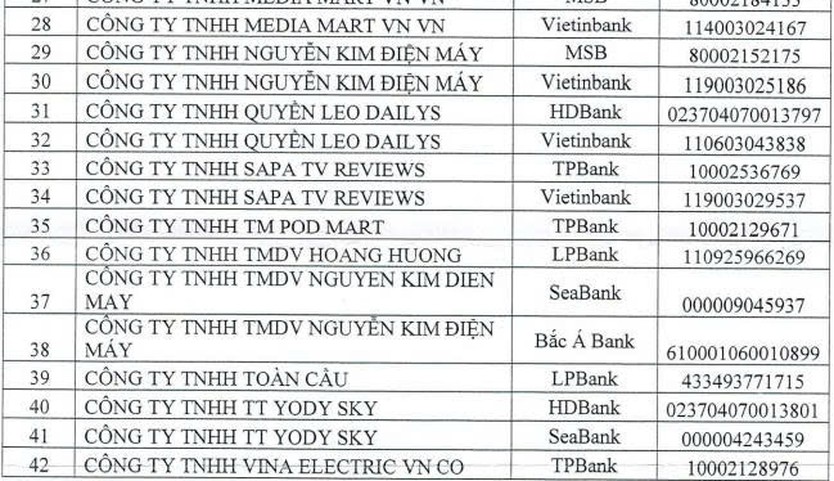 Lập 42 tài khoản doanh nghiệp bán cho người Trung Quốc để nhận tiền lừa đảo- Ảnh 3.
