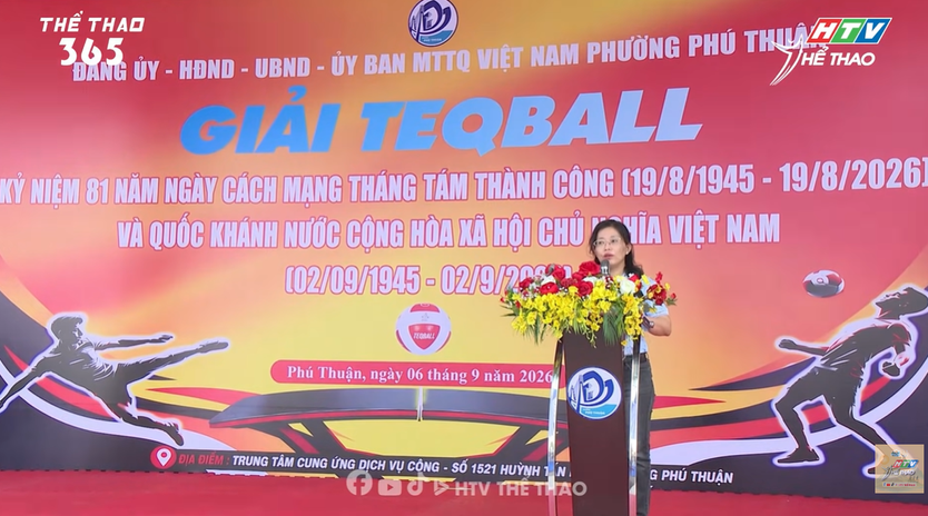 Giải Teqball Phường Phú Thuận mở rộng: Sân chơi mới thu hút người trẻ - Ảnh 1.