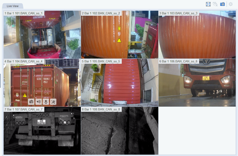 Hệ thống camera tại cổng container