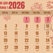 Công chức, viên chức nghỉ Tết Dương lịch 2026 liên tục 4 ngày