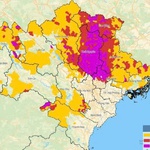 Tin cảnh báo lũ quét, sạt lở đất, sụt lún đất do mưa lũ hoặc dòng chảy trên khu vực các tỉnh Bắc Bộ và Thanh Hóa