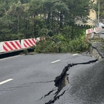 Đèo Prenn Đà Lạt nứt toác, cấm mọi phương tiện qua lại