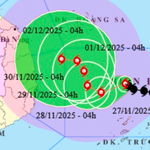 Bão số 15 mạnh lên, giật tới cấp 15, đổi hướng từ ngày 28/11