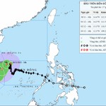 Bão số 15 di chuyển chậm nhưng vẫn gây gió mạnh, sóng lớn
