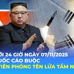 Thế giới 24 Giờ ngày 7/11/2025 | Hàn Quốc: Triều Tiên phóng tên lửa tầm ngắn