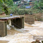 Hiện trường tan hoang tại cây cầu bị lũ cuốn trôi ở Thái Nguyên