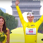 Pogacar giành danh hiệu Tour de France lần thứ tư, Van Aert thắng chặng cuối trong mưa