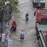 Khốn khổ vì triều cường: Đường Trần Xuân Soạn biến thành sông