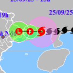 Bão số 9 giảm xuống cấp 8, bão Bualoi tăng lên cấp 12, hướng về Biển Đông