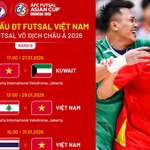 VCK Futsal Châu Á 2026: Đội tuyển Việt Nam sẵn sàng cho trận ra quân
