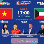 HTV tiếp tục đồng hành cùng bóng đá Việt Nam tại VCK Futsal Châu Á 2026