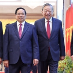 Tổng Bí thư Tô Lâm và các đồng chí lãnh đạo chủ chốt dự Hội nghị toàn quốc Chính phủ và chính quyền địa phương