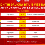 U15 Việt Nam lên đường dự FIFA U15 World Cup & Festival 2026