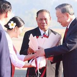 Tổng Bí thư Tô Lâm đến thủ đô Viêng Chăn, bắt đầu thăm cấp Nhà nước tới Lào