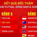Giải futsal Đông Nam Á 2026: Việt Nam cùng bảng Thái Lan