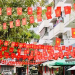 Thông báo treo cờ Tổ quốc chào mừng ngày bầu cử