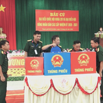 Cán bộ, chiến sĩ Quân đoàn 34 tích cực tham gia ngày hội bầu cử