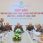 TP. Hồ Chí Minh tổ chức họp báo chính thức khai mạc Đại hội Đại biểu Phật giáo lần thứ I, nhiệm kì 2026 - 2031