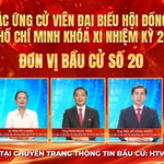 Thông tin các ứng cử viên Đại biểu Hội đồng nhân dân TP. Hồ Chí Minh Khóa XI - Đơn vị bầu cử số 20